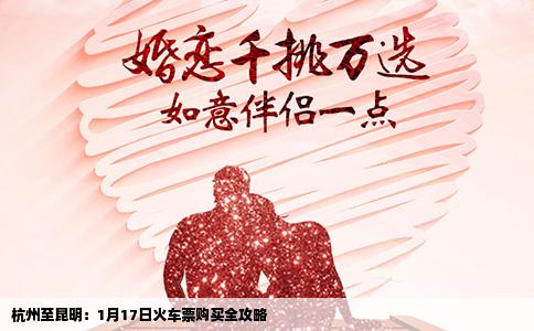 杭州至昆明：1月17日火车票购买全攻略
