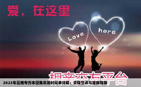 2023年云南专升本征集志愿时间表详解：关键节点与策略指导