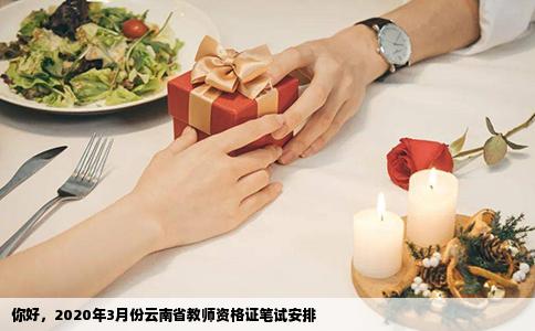 你好，2020年3月份云南省教师资格证笔试安排
