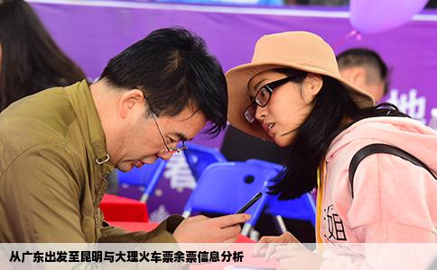 从广东出发至昆明与大理火车票余票信息分析