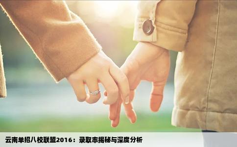云南单招八校联盟2016：录取率揭秘与深度分析